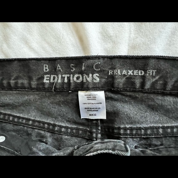 Mens Basic Additions 40X32 black relaxed fit  jeans - Picture 5 of 6